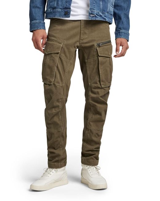 G-Star RAW Green Rovic Zip 3d Regular Tapered Pants for men