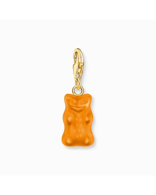 Ciondolo a forma di orso dorato di Thomas Sabo in Orange