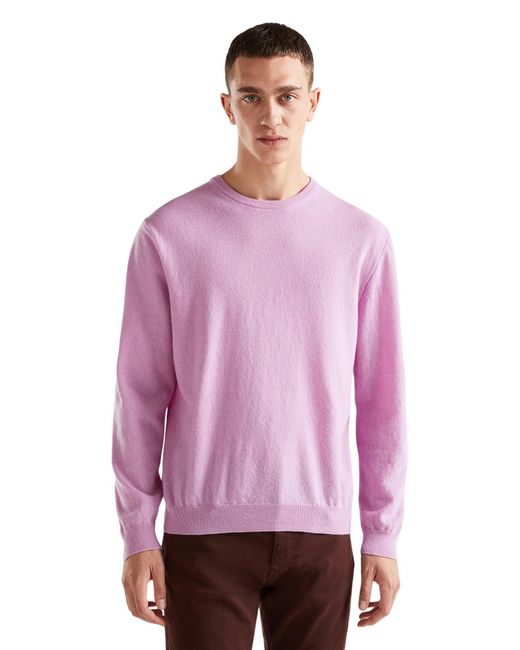 Benetton Purple Jersey G/c M/l 1002u1g34 Sweater for men
