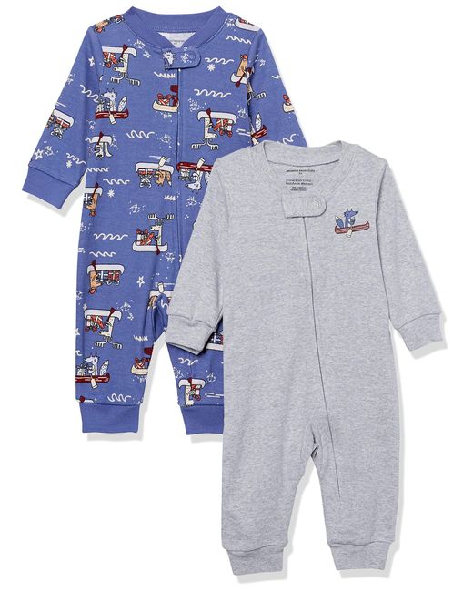 Pijama Ceñido de Algodón sin Pies Niño Amazon Essentials Mujer Ropa de Ropa para dormir de Pijamas 