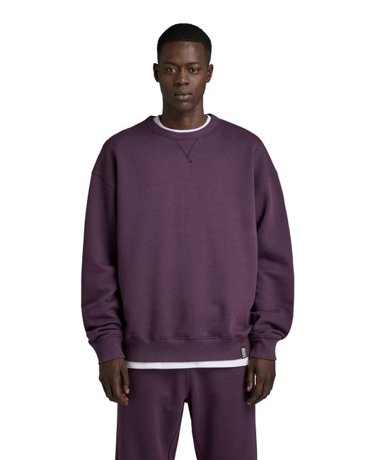 G-Star RAW Purple Essential Unisex Loose Sweatshirt