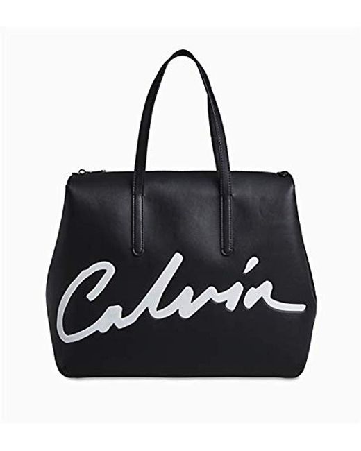 CKJ Sculpted Shopper Black Calvin Klein | Lyst