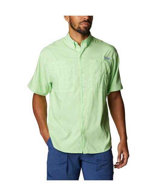 's PFG Tamiami II Short Sleeve Shirt di Columbia in Green da Uomo