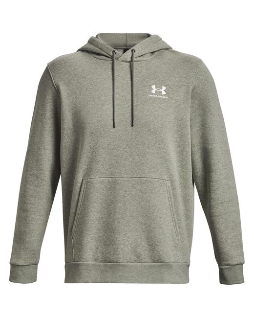 Under Armour Gray Essential Fleece Hoodie Tall for men