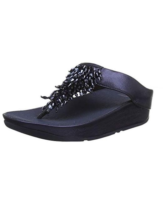 Fitflop Rumba Toe Thong Sandals Women's Flip Flops / Sandals (shoes) In Blue