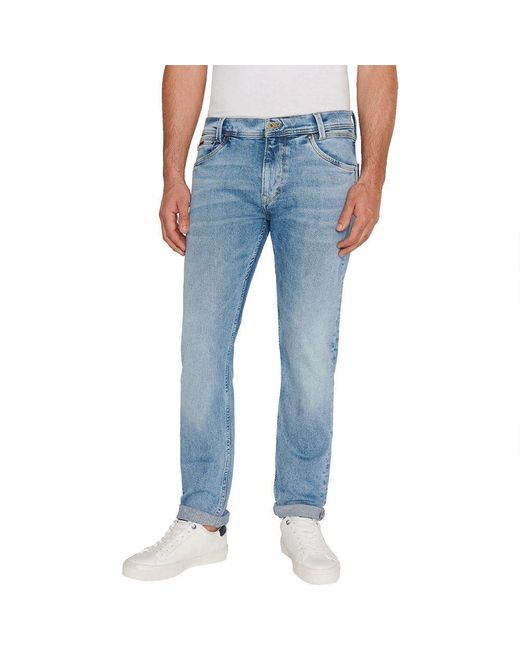 Pepe Jeans Tapered Jeans Voor in het Blue voor heren
