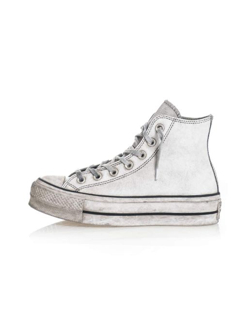 Ctas Lift Leather Ltd Hi Sneakers Nero Bianco Vintage 562908C di Converse -  67% di sconto - Lyst