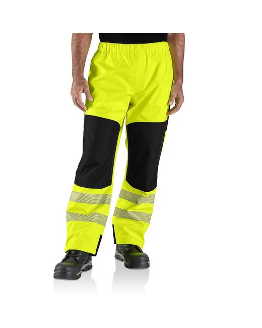 Carhartt Yellow High Visibility Storm Defender Loose Fit Midweight Class E Pant for men