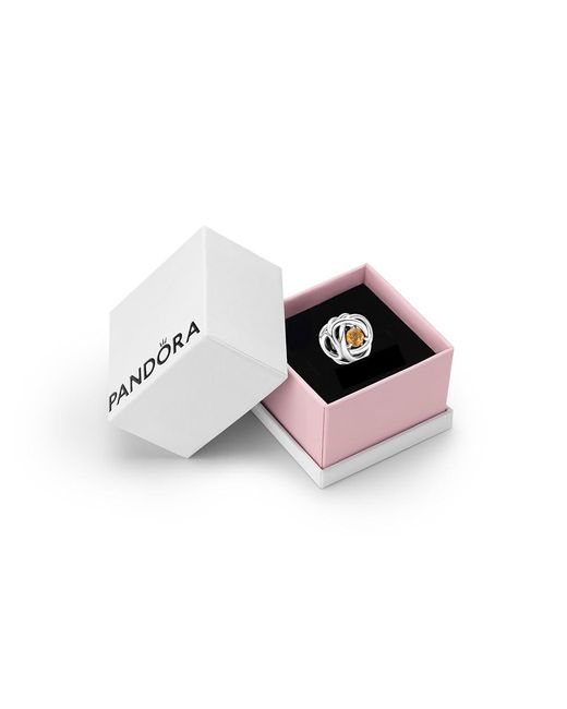 Pandora Multicolor Bracelet Charm Moments Bracelets - Gift For Her - Sterling Silver With Honey-coloured Crystal - With Gift