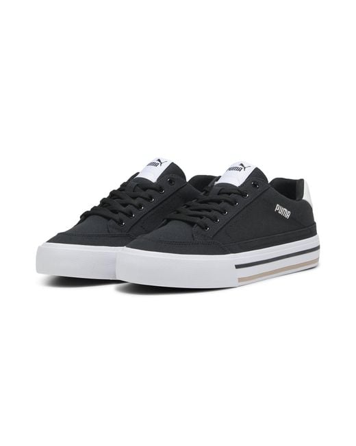 PUMA Black Court Classic Vulcanized Sneaker For -adult