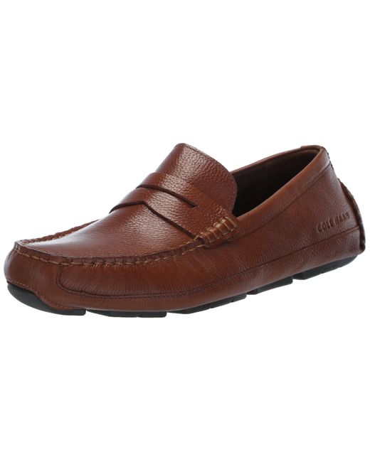 Cole Haan Brown Wyatt Penny Driver Driving Style Loafer for men