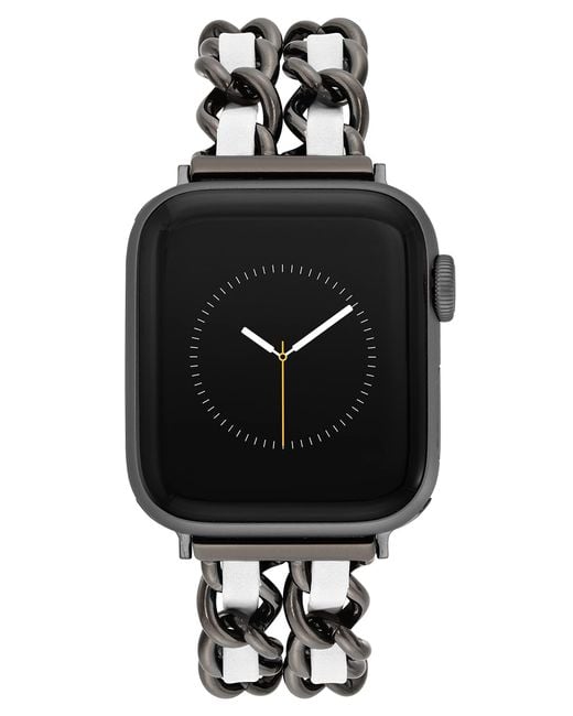 Steve Madden Black Modisches Kettenarmband für Apple Watch