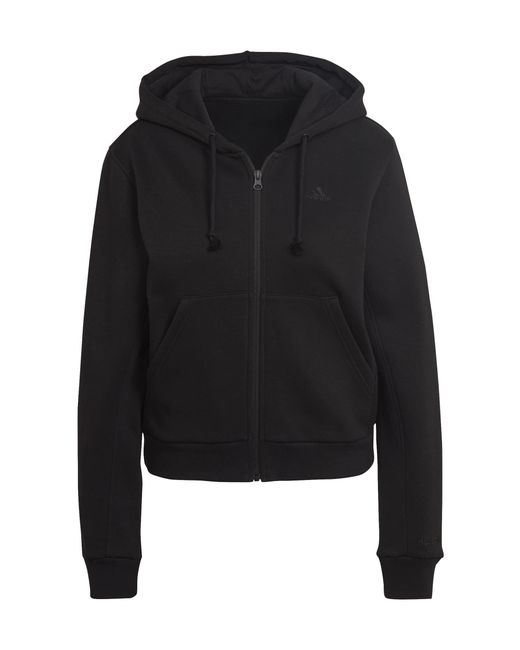 Adidas W All Szn Fz Hd Capuchontrui Voor in het Black