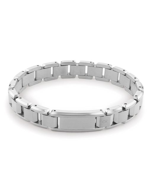 Calvin Klein Armband mit Knebelverschluss für Kollektion NETWORK aus Edelstahl - 35000286 in Metallic für Herren