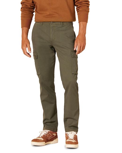 Pantaloni Cargo Elasticizzati Slim Uomo di Amazon Essentials in Green da Uomo