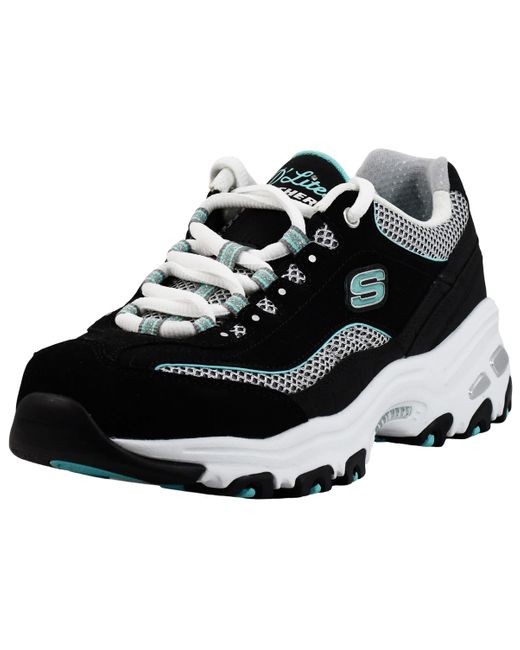 Skechers Black D'lites-life Saver Memory Foam Lace-up Sneaker