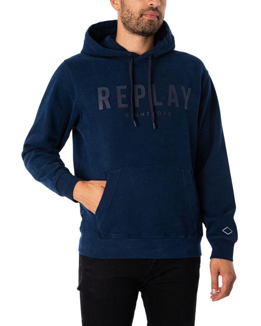 M6717 Sweatshirt à Capuche Replay en coloris Blue
