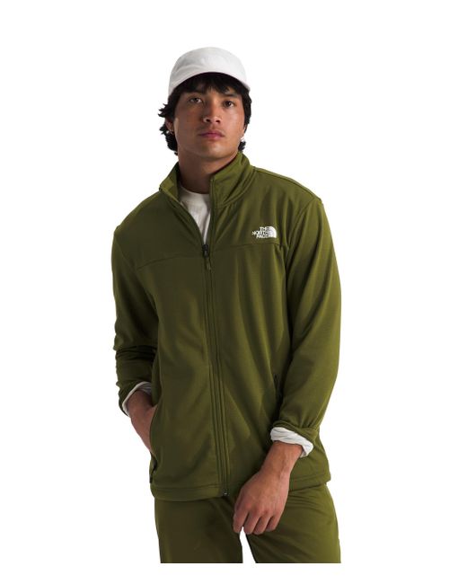 The North Face Green Cedar Trail Grid Fleece Full Zip Jacket for men