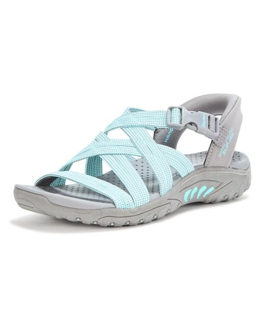 Skechers Blue Reggae-Morning Light Slide Sandal