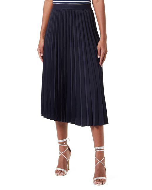 Falda para Mujer Fluid Pleated Skirt Largo Medio Tommy Hilfiger de color Blue