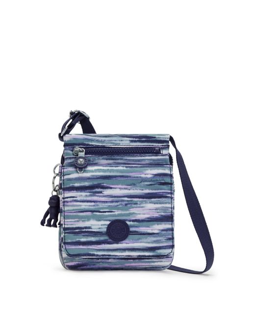 New Eldorado Petit sac à bandoulière imperméable 19,5 cm 1 l Motif rayures Kipling en coloris Blue