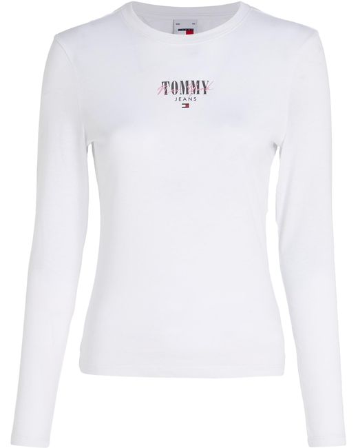 Tommy Hilfiger White Tjw Slim Essential Logo 1 Tee Ls L/s T-shirts