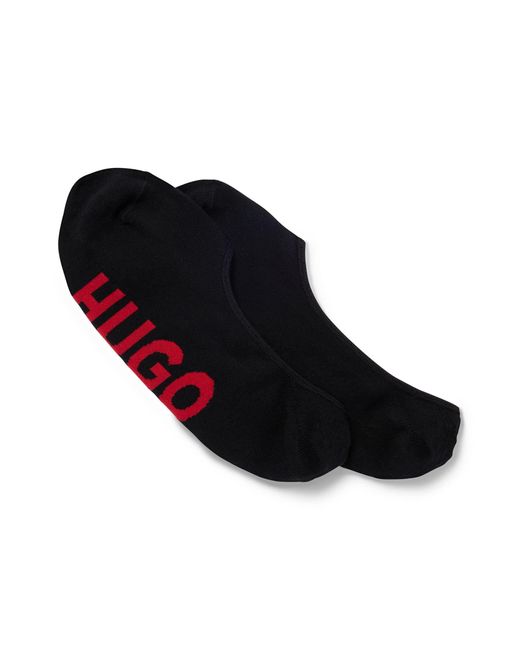 HUGO Black S 2p Sl Logo Cc Two-pack Of Invisible Socks With Logo Soles for men