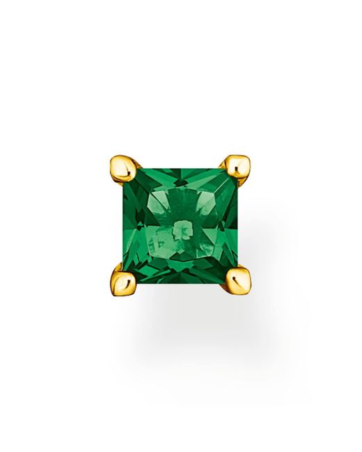 Orecchini Argento Sterling 925 Placcato Oro H2233-472-6 di Thomas Sabo in Green