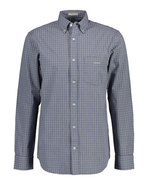 Reg Archive Poplin Check Shirt Camicia di Gant in Blue da Uomo