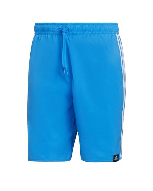 Classic-Length 3-Stripes Swim Shorts di Adidas in Blue da Uomo