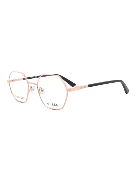 Lunettes de Vue GU8275 ROSE GOLD 49/17/135 femme Guess en coloris Black