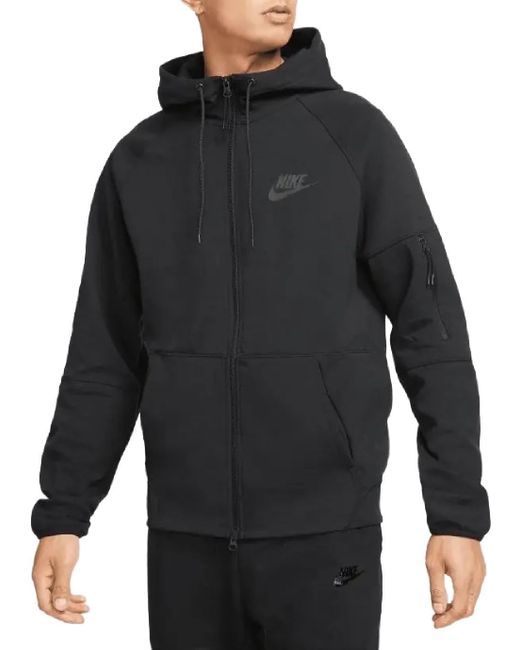 Nike Blue Sportswear Full Zip Hoodie Tech Fleece Cotton Black Zip Windrunner Flc Size Medium M for men