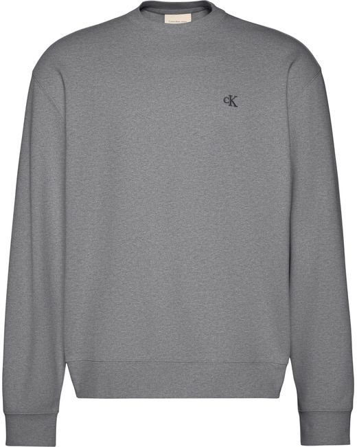 LS EU 350terry Monogram CN Swtsh Lv04rc296g Felpe di Calvin Klein in Gray da Uomo
