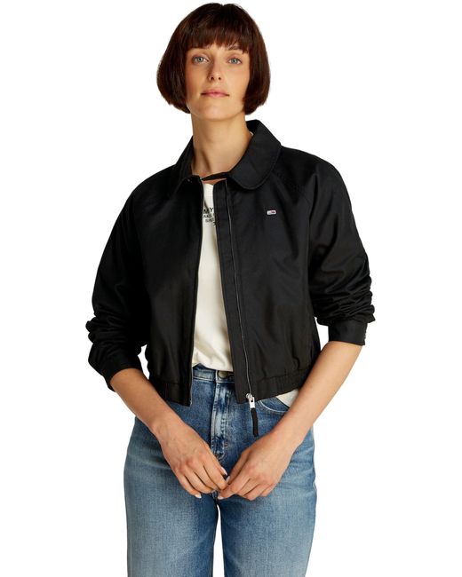 Tommy Hilfiger Black Tjw Cotton Jacket Ext Dw0dw20403 Andere
