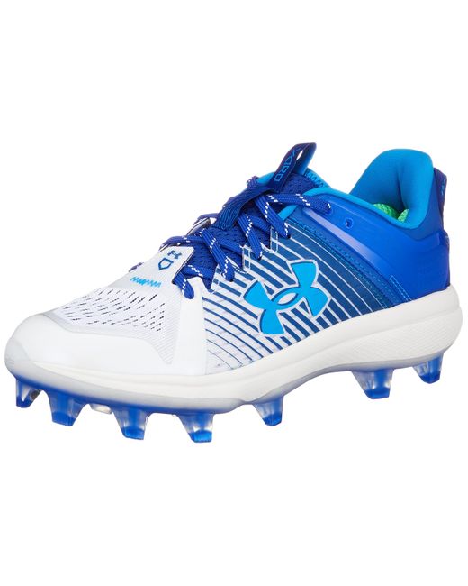 Under Armour Blue Yard Low Mt Baseball Cleat Shoe, for men