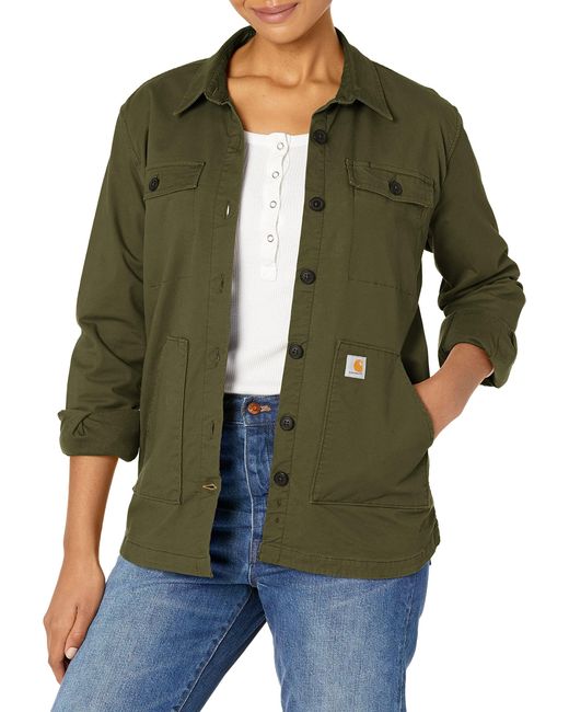 Carhartt Green Relaxed Fit Twill Lined Overshirt