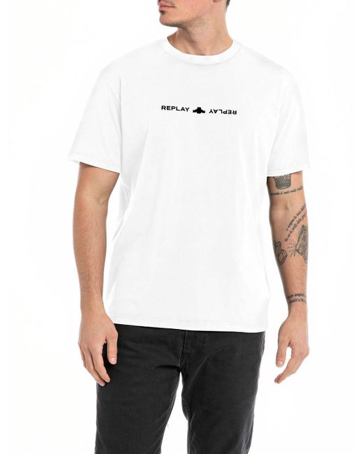 Replay White M6680 T-shirt for men