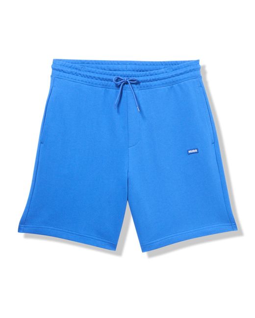 HUGO Blue Block Letter Cotton Sweatpant Joggers Casual Pants for men
