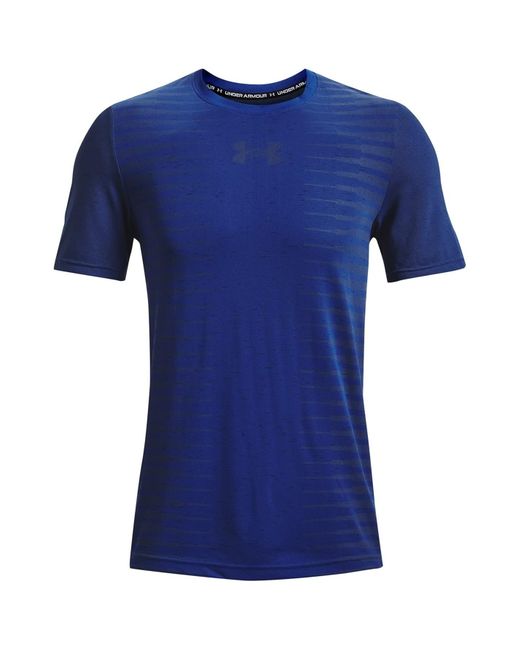 Under Armour Blue Seamless Wordmark Short Sleeve T-shirt for men