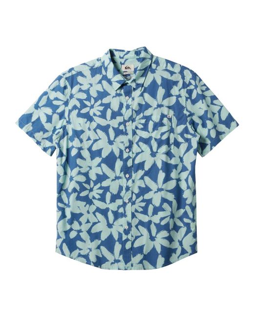 Quiksilver Blue Apero Classic Button Up Woven Top Shirt for men
