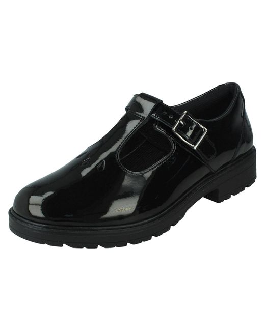 Dempster Bar Youth Scarpe in pelle nera di Clarks in Black