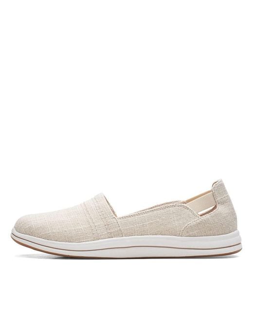 Clarks White Breeze Step Loafer