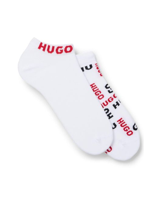 HUGO White As Logoallover Cc 10249362 Socks 2 Pairs Eu 43-46 for men
