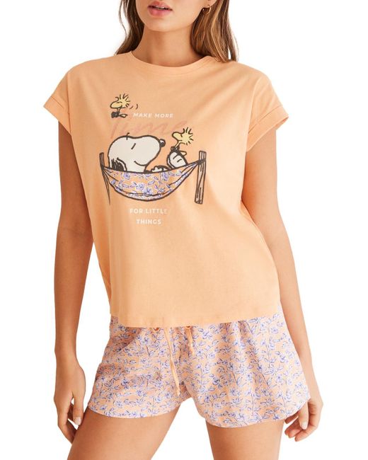 Pijama Corto 100% algodón Snoopy Juego Women'secret de color Multicolor