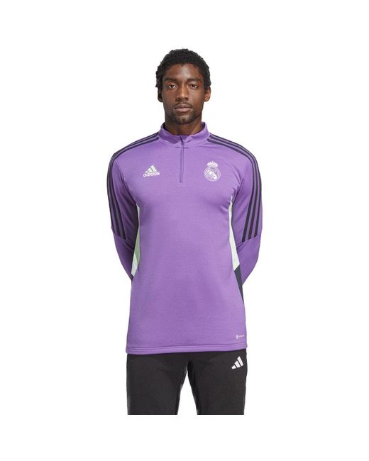 Adidas Purple Real Madrid Condivo 22 Training Top for men