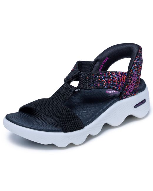 Skechers Blue On-the-go Massage Fit Sandal Hands Free Slip-ins W/space Dye