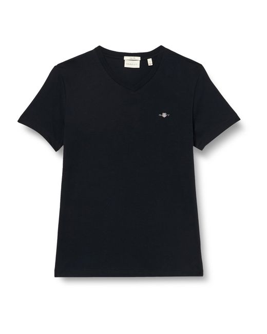 Gant Slim Shield V-neck T-shirt T Shirt in Black für Herren