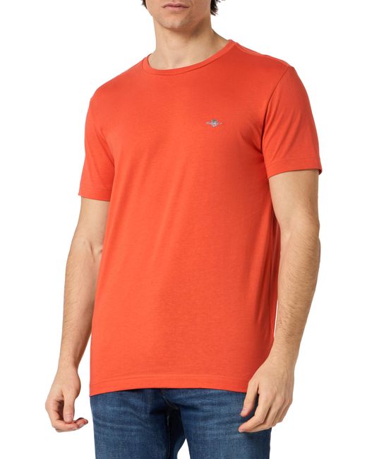 Gant Orange Slim Shield Ss T-shirt for men