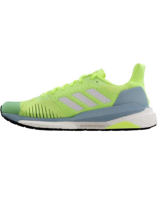 Adidas Green Performance Womens Solar Glide St Running Sneakers - Yellow (10.5)