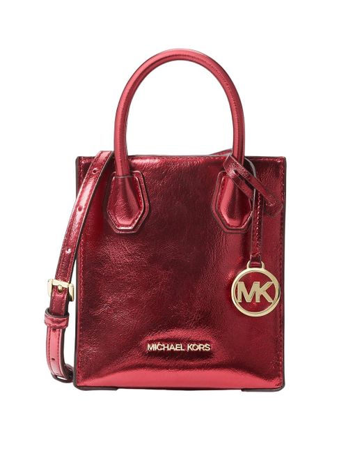 Michael Kors Red Mercer Extra-small Patent Crossbody Bag Handbag
